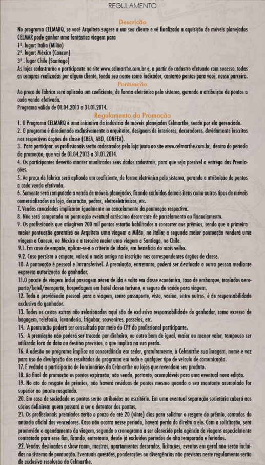 PROGRAMA CELMARQ 2013