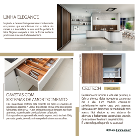 Linha Elegance / Gavetas com Sistemas de Amortecimento / Celtech* Exclusivo