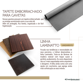 Tapete Emborrachado para Gavetas / Linha Laminatto