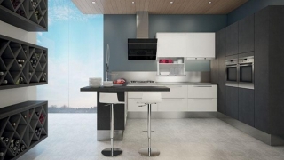 Cozinha Capri com detalhes em BP Branco.